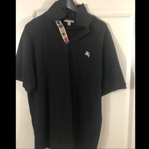 Burberry Brit Men Black Nova Check Polo Shirt